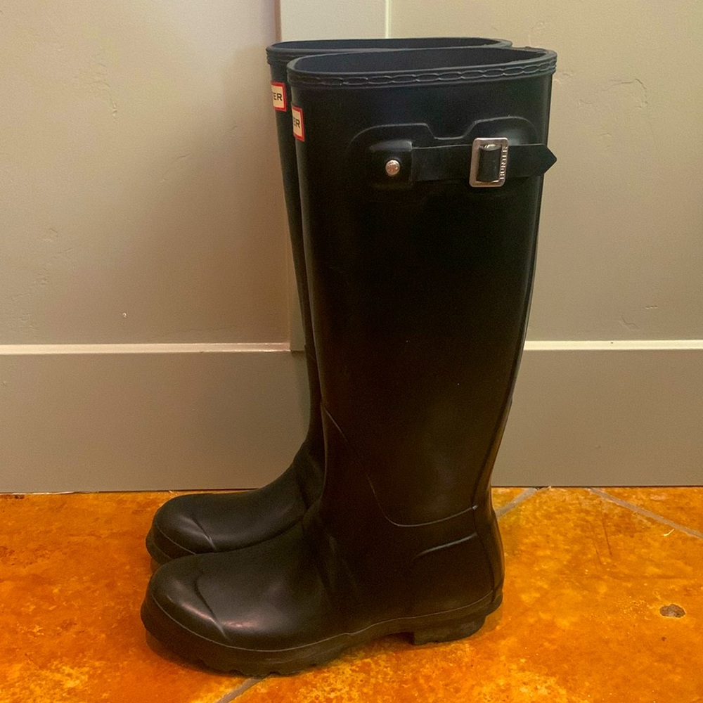 Hunter Boots, black, US size: 7 / UK size: 5